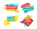 Special offer banners set, vector design icons Royalty Free Stock Photo