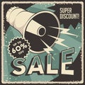 Retro Classic Vintage Super Sale Discount Poster