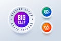 Special offer big sale round labels.