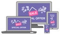 Special offer concept on different devices Royalty Free Stock Photo