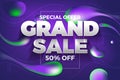 Special offer grand sale banner and back ground