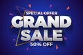 Special offer grand sale banner background.