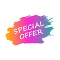 Special Offer grunge style on white background