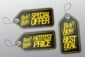 Special offer, hottest price and best deal tags