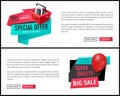 Special Offer Promo Posters, Half Price Discounts Royalty Free Stock Photo