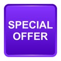 Special offer purple square button Royalty Free Stock Photo