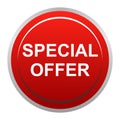 Special offer red round button Royalty Free Stock Photo