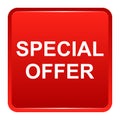 Special offer red square button Royalty Free Stock Photo