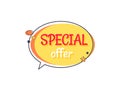 Special Offer Sale Advertisement in Speech Bubble Royalty Free Stock Photo
