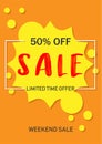 Special offer sale limited time poster A4 Scale , Banner promotion discount clearance event festival Royalty Free Stock Photo
