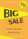 Special offer sale limited time poster A4 Scale , Banner promotion discount clearance event festival Royalty Free Stock Photo