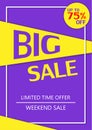 Special offer sale limited time poster A4 Scale violet tone , Banner promotion discount clearance event festival , illustration Royalty Free Stock Photo