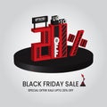 Special offer sale upto 20% off Vector illustration