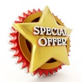 Special offer star on white background Royalty Free Stock Photo