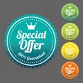 Special Offer Sticker and Tag Vintage and Gradient