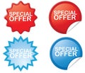 Special offer stickers Royalty Free Stock Photo