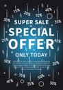 Special Offer Super Sale Only Today vector banner