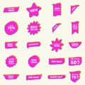 Special offer tag collection. Price tags vector collection. Promotion price label mega sale. Royalty Free Stock Photo