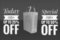 Special Offer UP TO 50%, 25% OFF with colorful fabric shopping bag