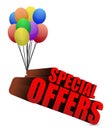 Special offers 3d sign with colorful balloons