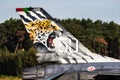 Special painted Tiger Meet F-16 fighter jet of the Portuguese Air Force at Kleine-Brogel Air Base, Belgium - September 13, 2021