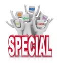 Special People Team Cheering Unique Qualities Different Distinct Royalty Free Stock Photo