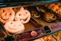 Special pink and dark chocolate Japanese Halloween doughnuts