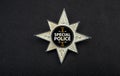 Special police badge with space close up view Royalty Free Stock Photo