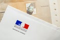 Special postal envelope of with the logo of The Ministry of the