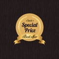 Special Price Best Offer Hot Golden Label Seal Royalty Free Stock Photo