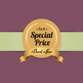 Special Price Best Offer Hot Golden Label Seal Royalty Free Stock Photo