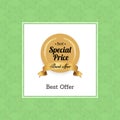 Special Price Best Offer Hot Golden Label Seal Royalty Free Stock Photo