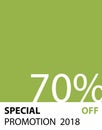 Special Promotion 70 percent pantone style vector green color