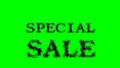 Special Sale smoke text effect green isolated background