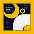 Special Sale Social media Post template Design.Discount offer web template layout. Royalty Free Stock Photo