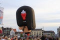 Hot air balloon `busby` at the market square in sint-niklaas