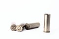 .38 special shell casings isolated on white background Royalty Free Stock Photo