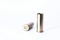 .38 special shell casings isolated on white background Royalty Free Stock Photo