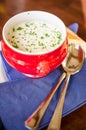 Special Smoked beer and garlic soup Royalty Free Stock Photo