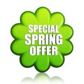 Special spring offer green flower label