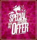 Special spring offer, lettering sale poster