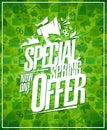 Special spring offer, sale vector poster