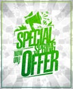 Special spring offer vector banner design, spring sale