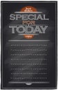 Special for today chalkboard menu with place for text. Royalty Free Stock Photo