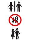 Special Toilet signs, man and woman