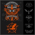 Special unit military emblem set vector design template.