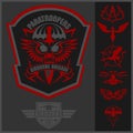 Special unit military emblem set vector design template.