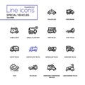 Special vehicles - line design icons set Royalty Free Stock Photo