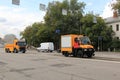 Moscow, Russia - July 13, 2019: Special Cars for Tram Assistance.