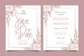 Special wedding invitations with flower decorations